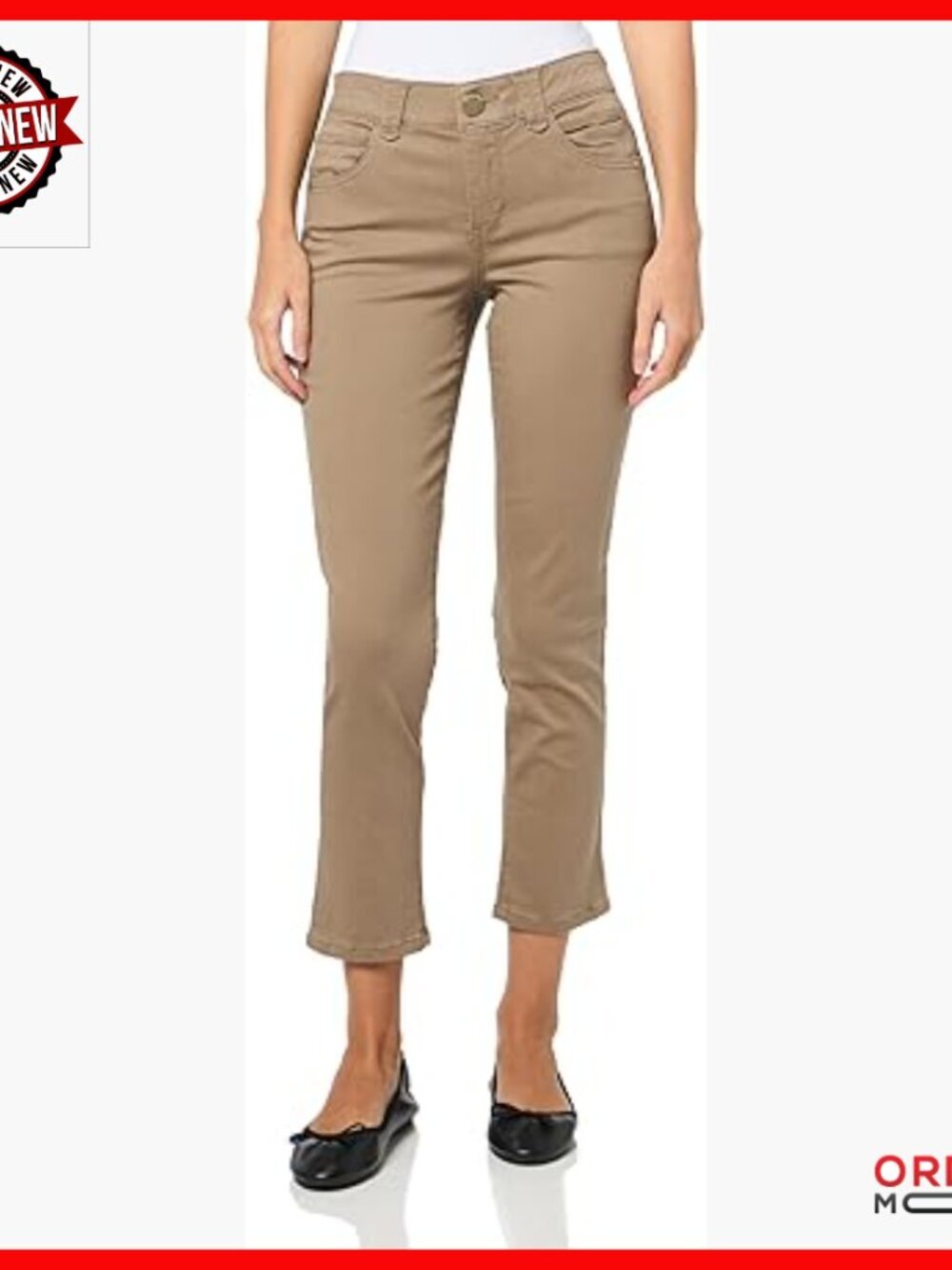 High Rise Cropped Jeans with Ab Solution Technology, 27" Inseam